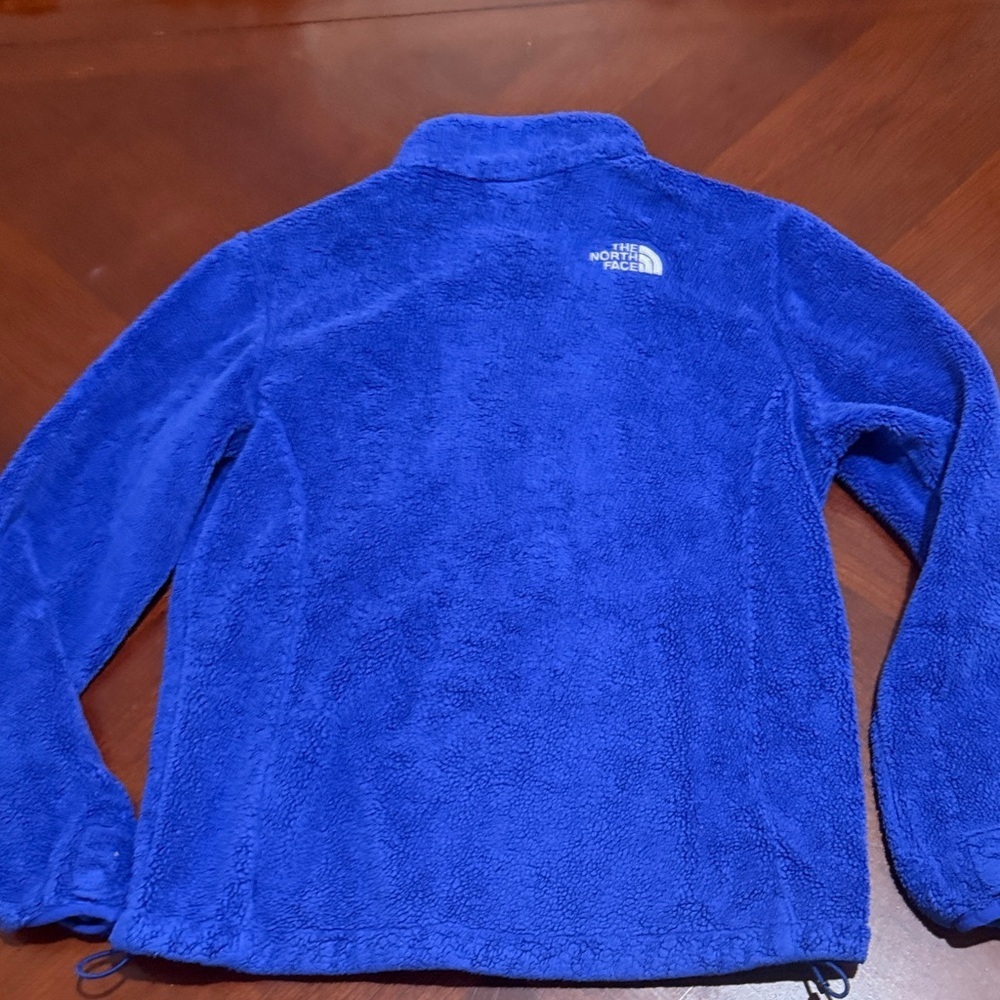 The North Face Women's ink Blue Fleece Hoodie fuzzy soft - Picture 10 of 11